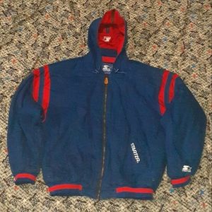 90s Starter Jacket Coat Vintage Hooded Bomber